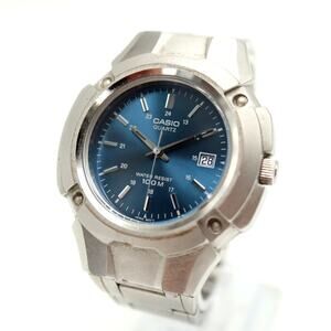 Casio Men's Classic Analog 41mm Date Watch Blue Steel MTP-3036 w New Battery